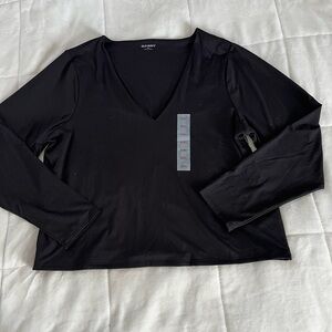 Old Navy Black V-Neck Long Sleeve Top